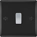 BG NMB12 Nexus Metal Single Light Switch 10A - Matt Black - westbasedirect.com