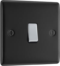 BG NMB13 Nexus Metal Intermediate Light Switch 10A - Matt Black