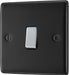 BG NMB13 Nexus Metal Intermediate Light Switch 10A - Matt Black - westbasedirect.com