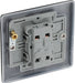 BG NMB13 Nexus Metal Intermediate Light Switch 10A - Matt Black - westbasedirect.com