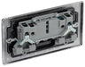 BG NMB22B Nexus Metal Double Socket 13A - Black Insert - Matt Black - westbasedirect.com