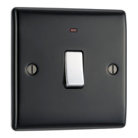 BG NMB31 Nexus Metal 20A DP Switch + Neon - Matt Black