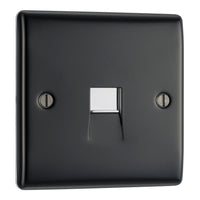 BG NMBBTM1 Nexus Metal Master Telephone Socket - Matt Black