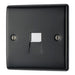 BG NMBBTM1 Nexus Metal Master Telephone Socket - Matt Black - westbasedirect.com