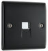 BG NMBBTS1 Nexus Metal Slave Telephone Socket - Matt Black - westbasedirect.com