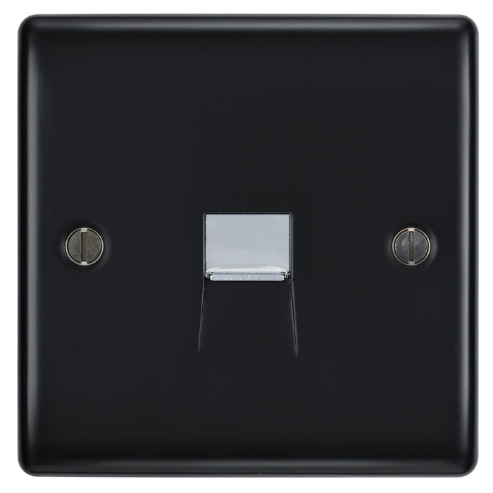 BG NMBBTS1 Nexus Metal Slave Telephone Socket - Matt Black - westbasedirect.com