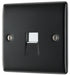 BG NMBBTS1 Nexus Metal Slave Telephone Socket - Matt Black - westbasedirect.com