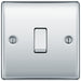 BG NPC12 Nexus Metal Single Light Switch 10A - Polished Chrome - westbasedirect.com