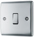 BG NPC12 Nexus Metal Single Light Switch 10A - Polished Chrome - westbasedirect.com