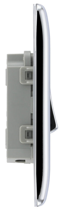 BG NPC12 Nexus Metal Single Light Switch 10A - Polished Chrome (10 Pack) - westbasedirect.com