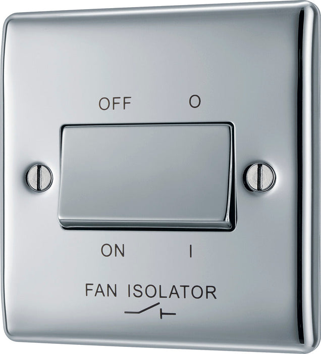 BG NPC15 Nexus Metal Fan Isolator Switch TP 10A - Polished Chrome - westbasedirect.com