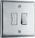 BG NPC15F Nexus Metal Triple Pole Fused Fan Isolator Switch 10A - Polished Chrome - westbasedirect.com