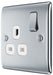 BG NPC21W Nexus Metal Single Socket 13A - White Insert - Polished Chrome - westbasedirect.com