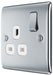 BG NPC21W Nexus Metal Single Socket 13A - White Insert - Polished Chrome (5 Pack) - westbasedirect.com