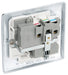 BG NPC21W Nexus Metal Single Socket 13A - White Insert - Polished Chrome (10 Pack) - westbasedirect.com