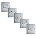 BG NPC21W Nexus Metal Single Socket 13A - White Insert - Polished Chrome (5 Pack) - westbasedirect.com