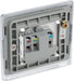 BG NPC28W Nexus Metal Unswitched Round Pin Socket 2A - White Insert - Polished Chrome - westbasedirect.com