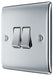 BG NPC42 Nexus Metal Double Light Switch 10A - Polished Chrome (10 Pack) - westbasedirect.com