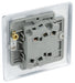 BG NPC42 Nexus Metal Double Light Switch 10A - Polished Chrome - westbasedirect.com