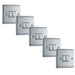 BG NPC42 Nexus Metal Double Light Switch 10A - Polished Chrome (5 Pack) - westbasedirect.com