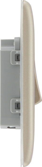 BG NPR12 Nexus Metal Single Light Switch 10A - Pearl Nickel - westbasedirect.com