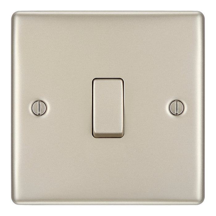 BG NPR13 Nexus Metal Intermediate Light Switch 10A - Pearl Nickel - westbasedirect.com