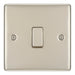 BG NPR13 Nexus Metal Intermediate Light Switch 10A - Pearl Nickel - westbasedirect.com