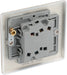 BG NPR42 Nexus Metal Double Light Switch 10A - Pearl Nickel - westbasedirect.com