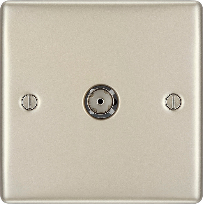 BG NPR60 Nexus Metal TV Aerial Socket - Pearl Nickel - westbasedirect.com