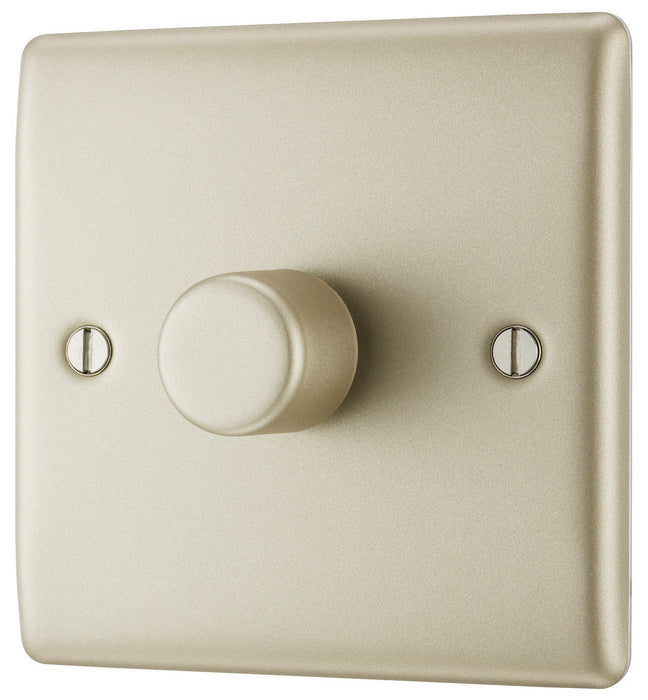 BG NPR81 Nexus Metal 2-Way Single Trailing Edge Dimmer Push On/Off - Pearl Nickel - westbasedirect.com