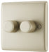 BG NPR82 Nexus Metal 2-Way Double Trailing Edge Dimmer Push On/Off - Pearl Nickel - westbasedirect.com