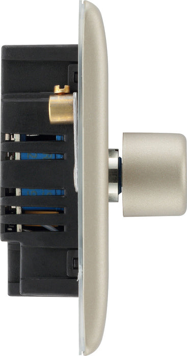 BG NPR82P Nexus Metal 2-Way Double Leading Edge Dimmer Push On/Off - Pearl Nickel - westbasedirect.com