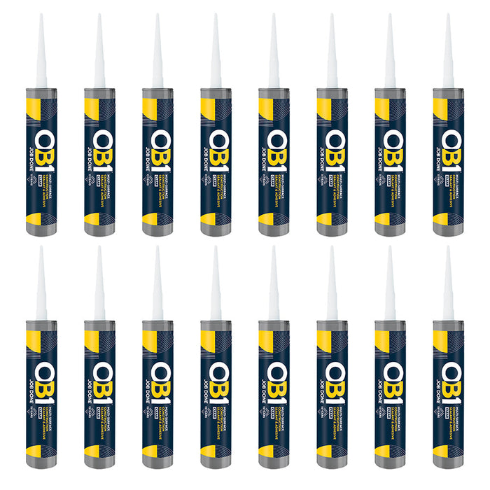 Unicrimp OB1SCS290C OB1 Multi-Surface Construction Sealant & Adhesive Clear 290ml (16 Pack)