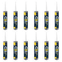 Unicrimp OB1SCS290W OB1 Multi-Surface Construction Sealant & Adhesive White 290ml (12 Pack)
