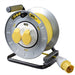 Masterplug PRO-XT 2 Socket 30m 16A 110V Metal Open Reel + Thermal CO - westbasedirect.com