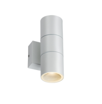 Knightsbridge OWALL2W 230V IP54 GU10 Up and Down Wall Light - White