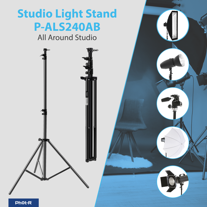 Phot-R ALS240AB 2.4m Air Cushion Light Stand - westbasedirect.com