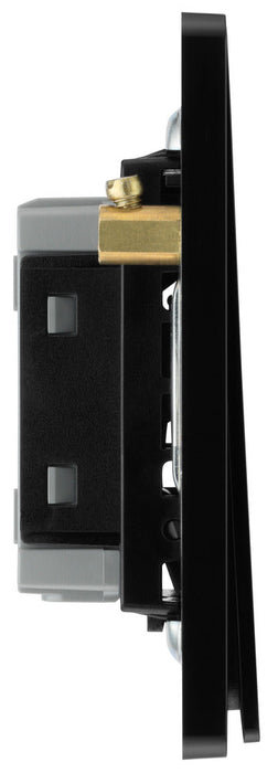 BG Evolve PCDBC12EB 20A 16AX 2 Way Single Light Switch, Edge to Edge Rocker - Black Chrome (Black) - westbasedirect.com