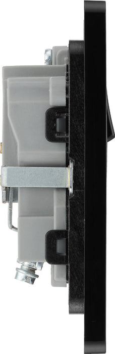 BG Evolve PCDBC21B 13A Single Switched Power Socket - Black Chrome (Black) (5 Pack) - westbasedirect.com