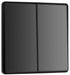 BG Evolve PCDBC42EB 20A 16AX 2 Way Double Light Switch, Edge to Edge Rocker - Black Chrome (Black) - westbasedirect.com