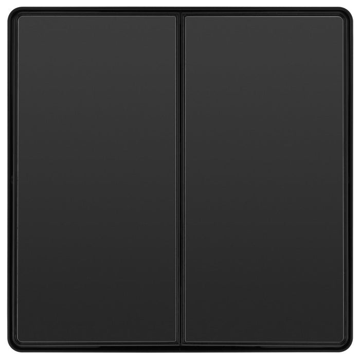 BG Evolve PCDBC42EB 20A 16AX 2 Way Double Light Switch, Edge to Edge Rocker - Black Chrome (Black) - westbasedirect.com