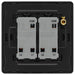 BG Evolve PCDBC42EB 20A 16AX 2 Way Double Light Switch, Edge to Edge Rocker - Black Chrome (Black) - westbasedirect.com