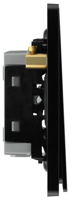 BG Evolve PCDBC42EB 20A 16AX 2 Way Double Light Switch, Edge to Edge Rocker - Black Chrome (Black) - westbasedirect.com