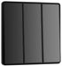 BG Evolve PCDBC43EB 20A 16AX 2 Way Triple Light Switch, Edge to Edge Rocker - Black Chrome (Black) - westbasedirect.com