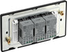 BG Evolve PCDBC83B 2-Way Trailing Edge LED 200W Triple Dimmer Switch Push On/Off - Black Chrome (Black) - westbasedirect.com