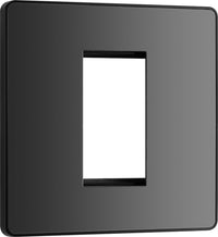 BG Evolve PCDBCEMS1B Single Euro Module Front Plate (25 x 50) - Black Chrome (Black)