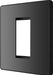 BG Evolve PCDBCEMS1B Single Euro Module Front Plate (25 x 50) - Black Chrome (Black) - westbasedirect.com