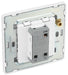 BG Evolve PCDBS12EW 20A 16AX 2 Way Single Light Switch, Edge to Edge Rocker - Brushed Steel (White) - westbasedirect.com