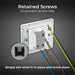 BG Evolve PCDBS12EW 20A 16AX 2 Way Single Light Switch, Edge to Edge Rocker - Brushed Steel (White) - westbasedirect.com