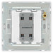 BG Evolve PCDBS13EW 20A 16AX 2 Way Single Intermediate Light Switch, Edge to Edge Rocker - Brushed Steel (White) - westbasedirect.com